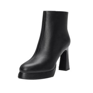 Ботинки на каблуке 9,5 см женские GUDIANFENGDU, черный