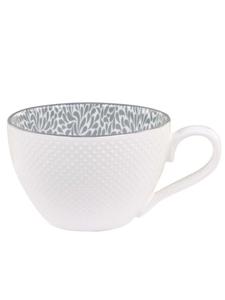 Кружка ARÉS белая с серым узором внутри, 470 мл Chic Antique