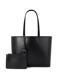 Сумка-шоппер из кожи через плечо Kurt Geiger, черный