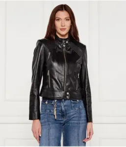 Кожаная куртка regular fit Liu Jo, черный