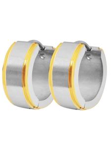 Adeliás Женские серьги - серьги-кольца на шарнирах из нержавеющей стали серебристого цвета