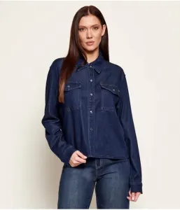 Джинсовая рубашка ASTRID SHACKET regular fit Guess Jeans, темно-синий