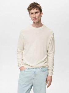 Джемпер Avena из хлопка и льна Mango, Light Beige