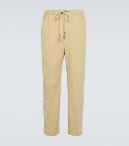 Хлопковые брюки на завязках Nanushka, Wax