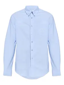 Рубашка с вышитым логотипом Givenchy, синий