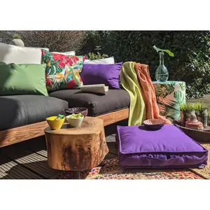 Декоративная подушка Classic Uni с наволочкой и наполнителем, 1 штука, 60/40 см H.O.C.K., Lindgrün + unifarben