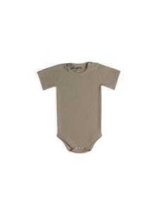 Sämann Детский боди из 100% органического хлопка, застежка на кнопках, короткие рукава, ребристая ткань, цвет Simply Taupe