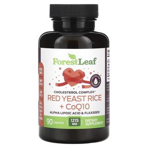 Красный дрожжевой рис Forest Leaf + CoQ10, 90 капсул