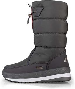 Водонепроницаемые женские ботинки, легкие, для холодной погоды, средней высоты, на застежке, западного типа, с утеплителем, зимние женские ботинки Generic, #A03-Grey