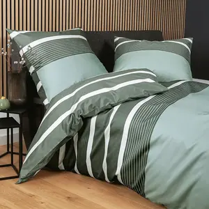 Постельное белье Janine Fine Flannel Davos 65030 sage 155x220 см + 80x80 см Original Janine