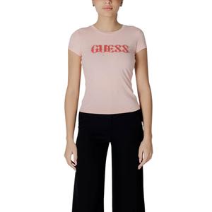 Разноцветная хлопковая футболка Guess, мультиколор