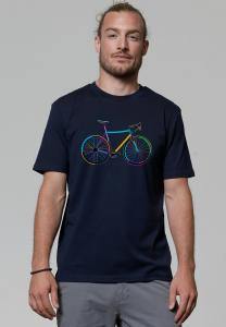 Футболка с принтом FAHRRAD BY NIGHT watapparel, темно-синий