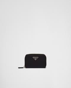 Монетница из сафьяновой кожи Prada, черный