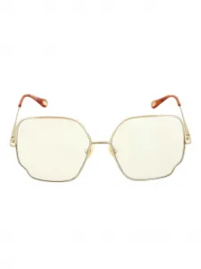 Солнцезащитные очки в геометрической оправе CHLOÉ, золотой