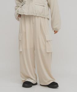 Велюровые брюки-карго Kbf, цвет Light Beige