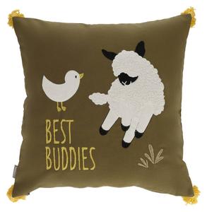 Наволочка home & you Buddies, зеленый - полиэстер - 45 x 1 x 45 см