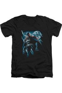 Футболка / футболка с коротким рукавом и V-образным вырезом для взрослых Batman Stormy Knight Gildan, черный