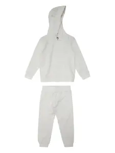 Спортивный костюм с капюшоном и логотипом Moschino Kids, серый