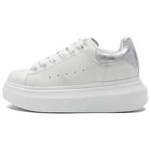 NINE WEST Низкие женские скейтерские кроссовки бело-серые, цвет White Gray