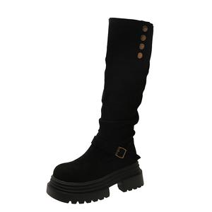 AFJI Сапоги женские, черные/хаки