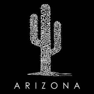 Arizona Cities — мужская толстовка с круглым вырезом Word Art LA Pop Art