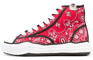 Стильные мужские кеды для скейтбординга с высоким верхом красного цвета Mihara Yasuhiro