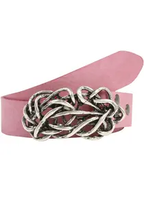 Кожаный ремень LIFEBURG by showroom 019°, со сменной застежкой "соломенный узел" Rettungsring By Showroom 019°, розовый