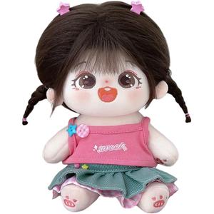 Хлопковая кукла каштанового цвета плюшевая кукла высотой 20 см MENGWAGONGDIAN