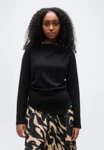 Топ с длинными рукавами и вырезом-лодочкой от vmmille Vero Moda Petite, Black