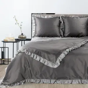 Комплект постельного белья ELIZA Steel Silver Light Grey 160x200 см, 3 предмета: с 2 наволочками 70x80 см Eurofirany