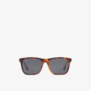 Солнцезащитные очки из ацетата в прямоугольной оправе GG0381SN Gucci, коричневый