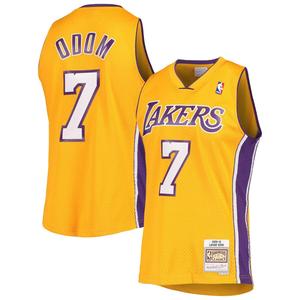 Мужская майка Mitchell & Ness Lamar Odom Gold Los Angeles Lakers Hardwood Classics Swingman