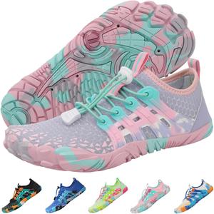 Кроссовки для походов для женщин и мужчин, кроссовки для трейлраннинга, нескользящие дышащие походные ботинки, тренировочная обувь, водные обувь с широким носком Foehiex, пурпурный