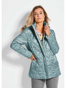 Короткий размер: Стеганая осенняя куртка для женщин, волнистая стежка, серо-зеленого цвета. GOLDNER