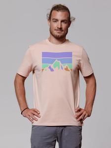 Футболка wat? Apparel T-Shirt Retro Landscape, цвет Fraiche Peche