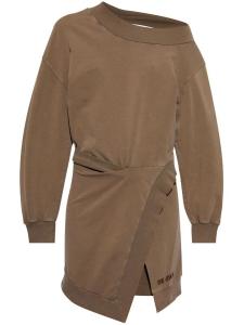 Мини-платье с аппликацией The Attico, коричневый