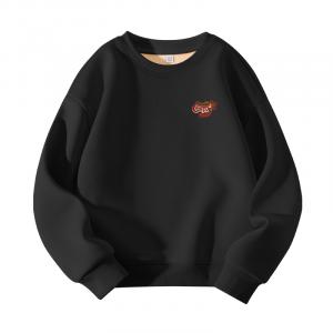 Детский свитшот с круглым вырезом утепленный WARRIOR, черный/красный knot letter k