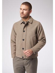 Короткая куртка с воротником-стойкой коричневого цвета Roy Robson