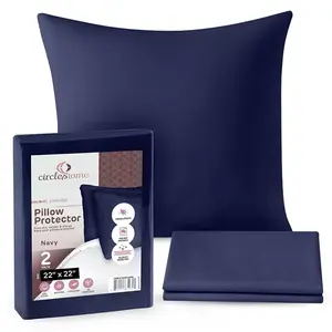 Защитные наволочки на молнии из 100% хлопка, 2 шт. Circles Home, navy