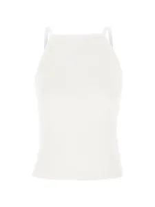 Майка с вышитым логотипом Courreges, белый