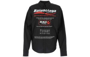 Рубашка Balenciaga Dry Cleaning Logo, черный