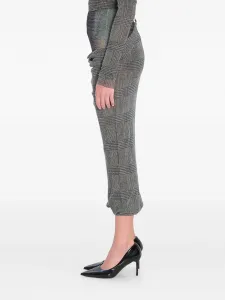 Юбка миди Body Shadow в клетку Jean Paul Gaultier, серый