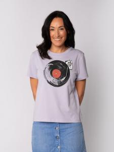 Футболка с записью цвета лаванды wat? Apparel