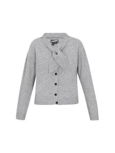 DreiMaster Женский кардиган серого меланжевого цвета