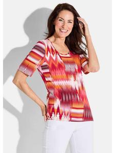 GOLDNER Короткий размер: Футболка красного / белого / оранжевого / с узором