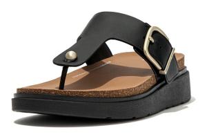 Сандалии с т-образным ремешком FitFlop T-Bar Sandals, черный