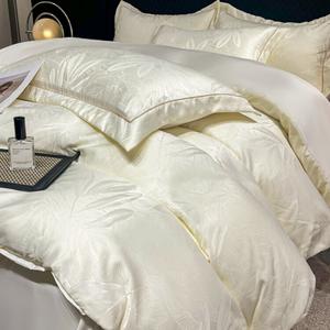 LUOLAI HOME Комплект постельного белья 1,8 м, 4 предмета: пододеяльник 200×230 см, простыня, 2 наволочки, цвет Ivory White