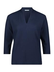 Повседневная рубашка с V-образным вырезом темно-синего цвета BETTY & CO