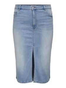 Юбка до колена ONLY Carmakoma, светло-синий деним