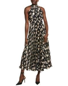 Тейлор Молотковый сатиновый миди-платье Taylor, черный